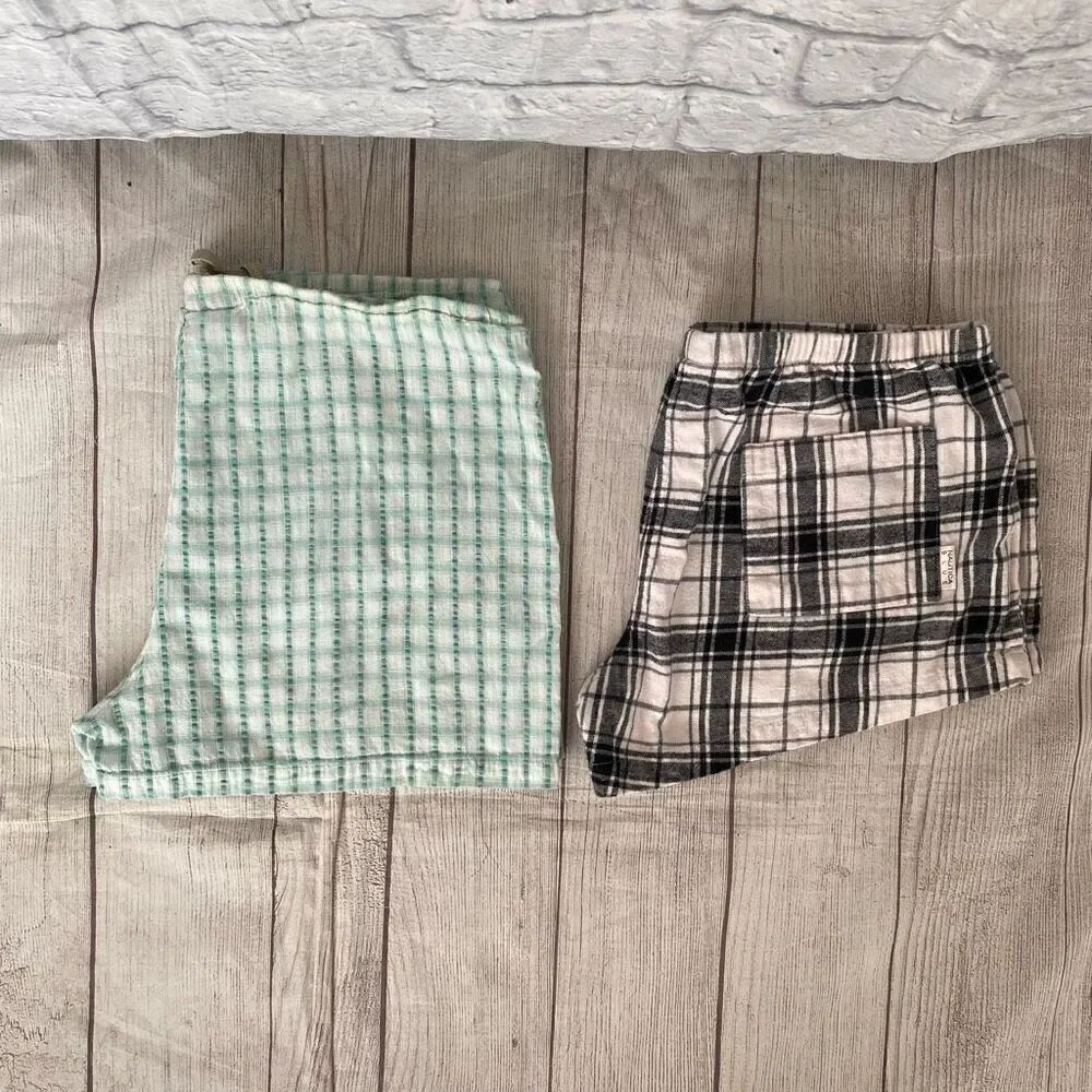 Nautica women sleepwear plaid shorts bundle size Small & large